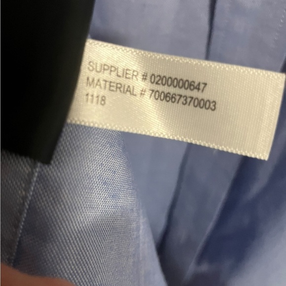 Lauren Ralph Lauren Black Label Mens Blue Dress Shirt SlimFit NoIron 161/2 32/33 - Picture 6 of 7